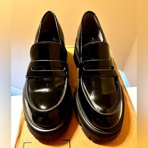 Marc Fisher Latika Loafers 6M Black Leather NWB